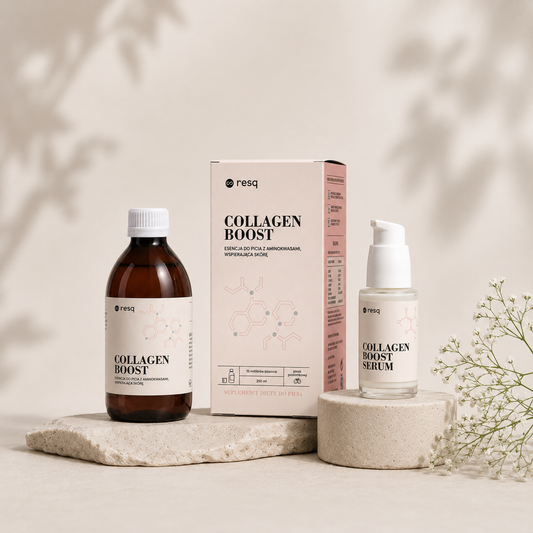 Zestaw: suplement diety Collagen Boost i Collagen Boost Serum